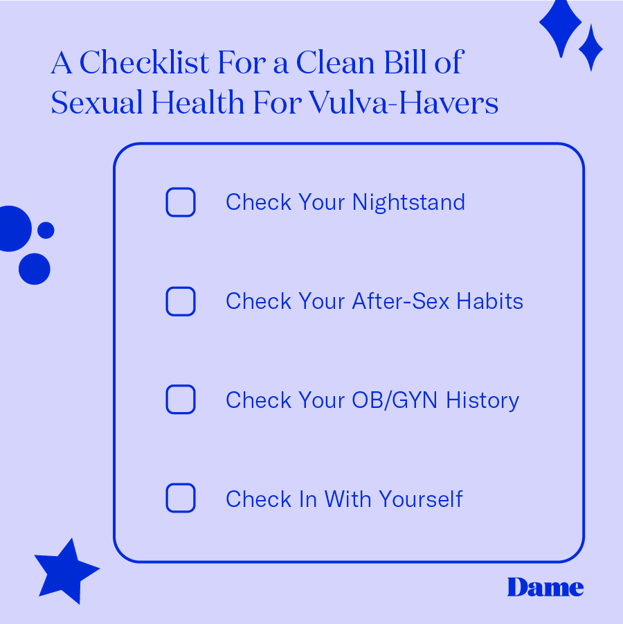 Dame s Sexual Health Checklist Dame Products