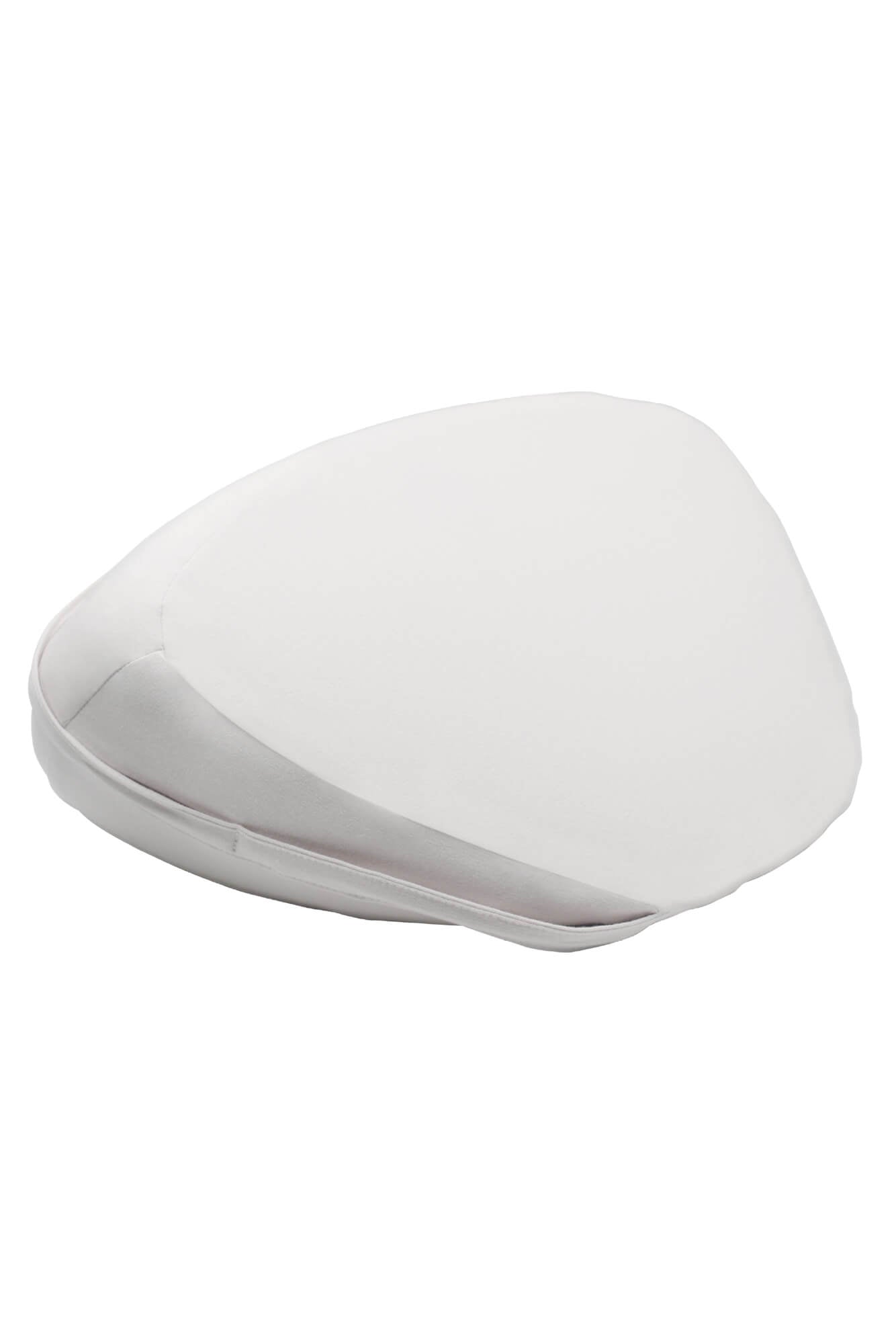Oat | Seamless | An Oat White pillow, roughly square pyramid shaped, on white background.