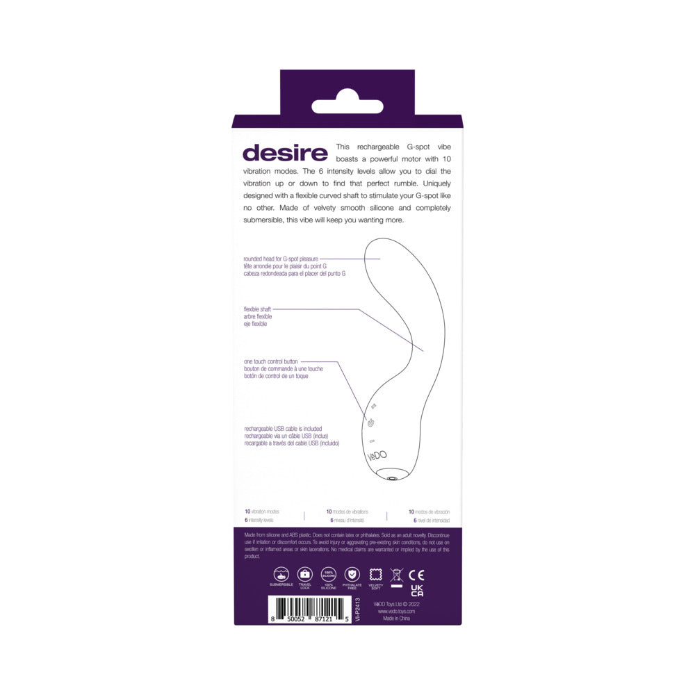 VeDO Desire Rechargeable G-Spot Vibe