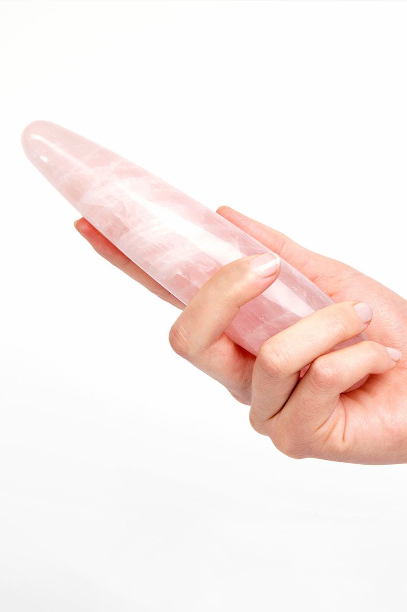 Rose Quartz Crystal Dildo