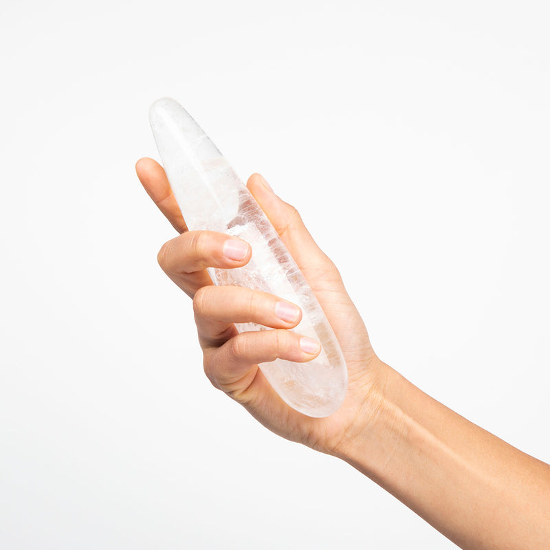 Clear Quartz Crystal Dildo