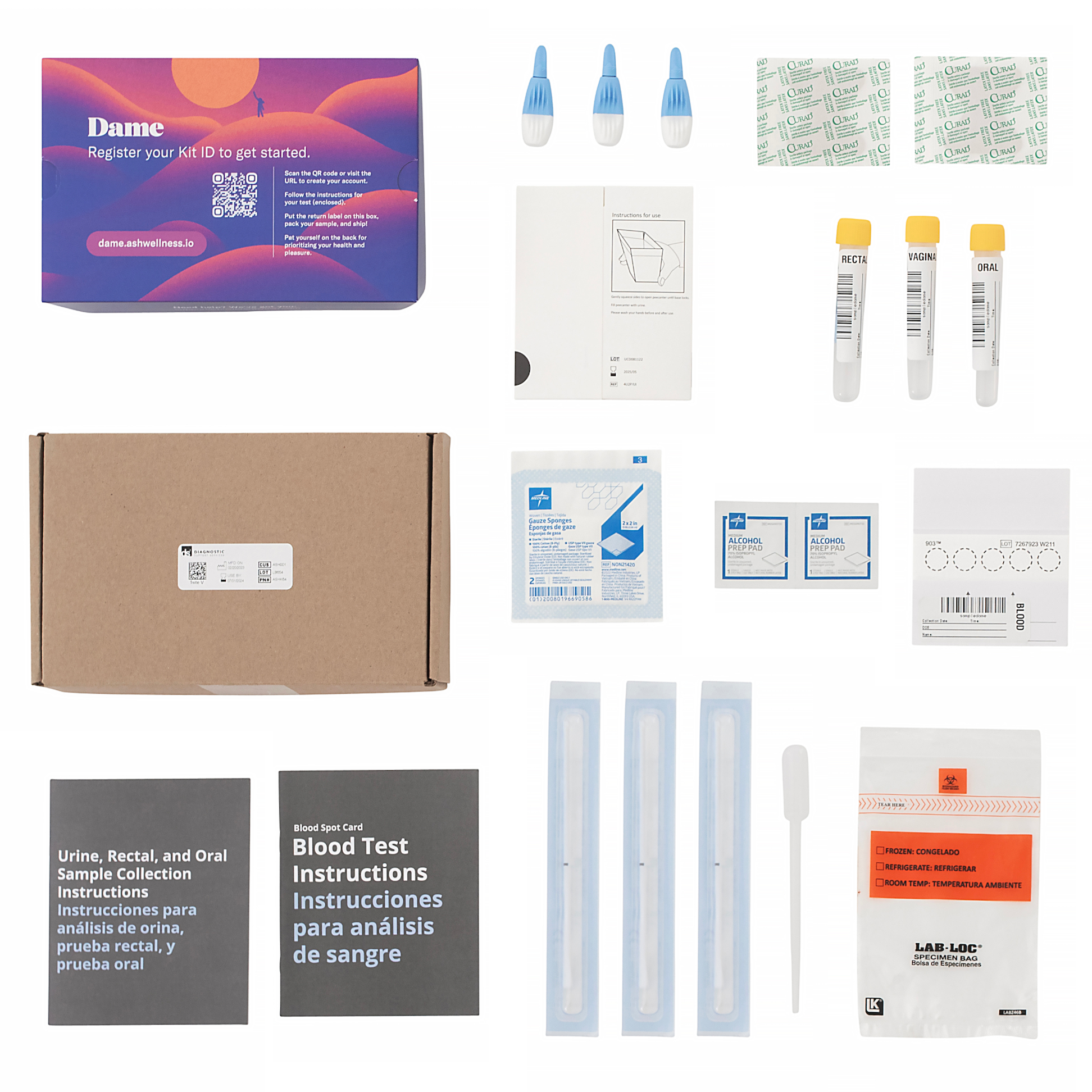 Urine-Rectal-Anal-Swab-Collection | Seamless | 3 site test kit for penis-havers