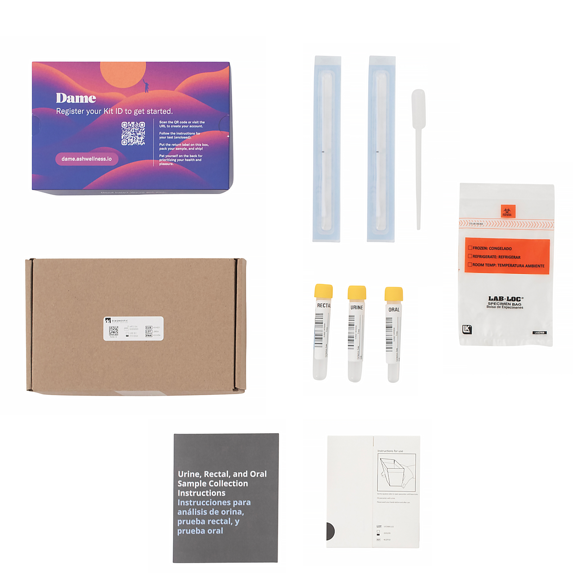 Urine-Rectal-Oral-Swab-Collection | Seamless | 3 test site kit for penis-havers