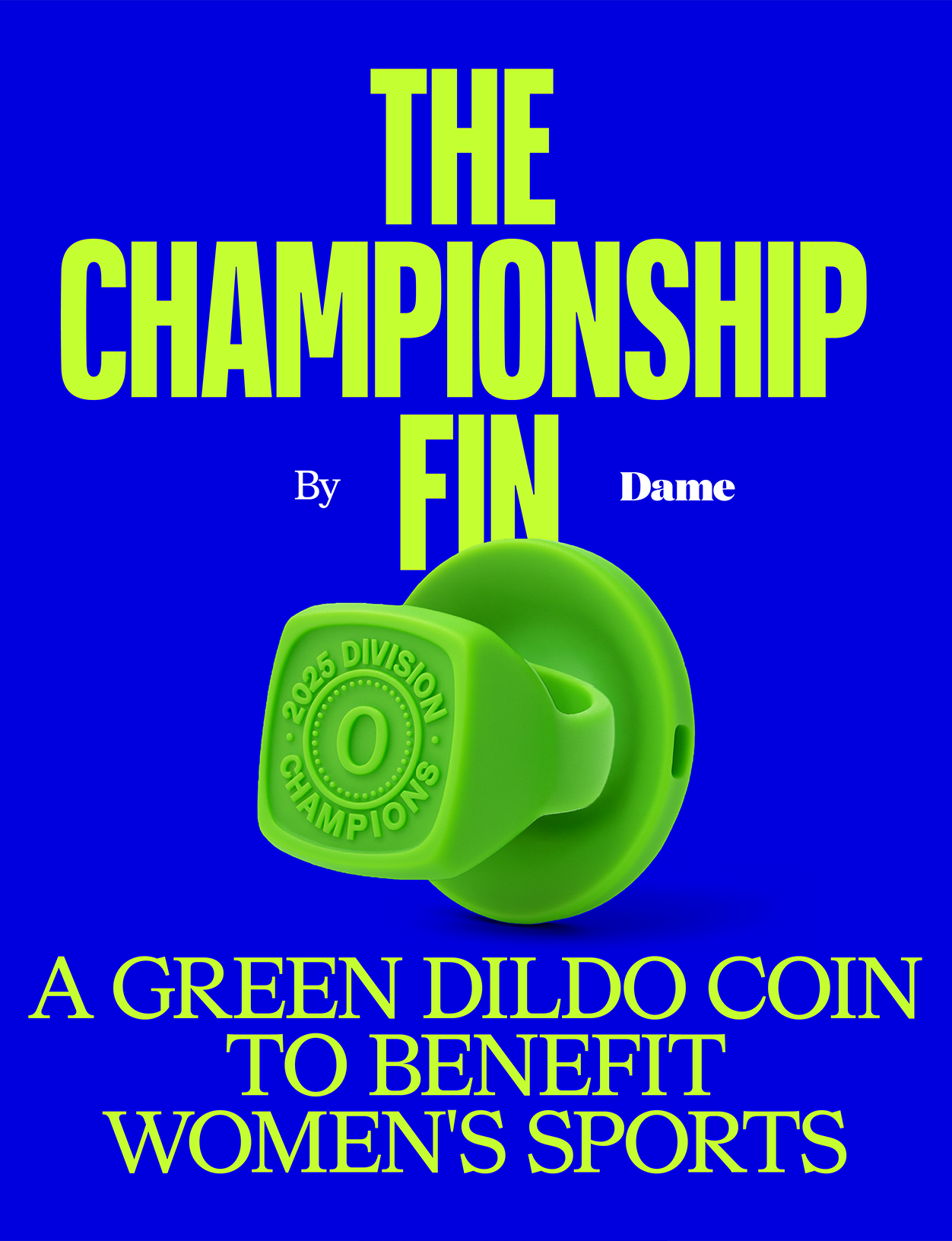 Green Dildo Coin to Support Women's Sports