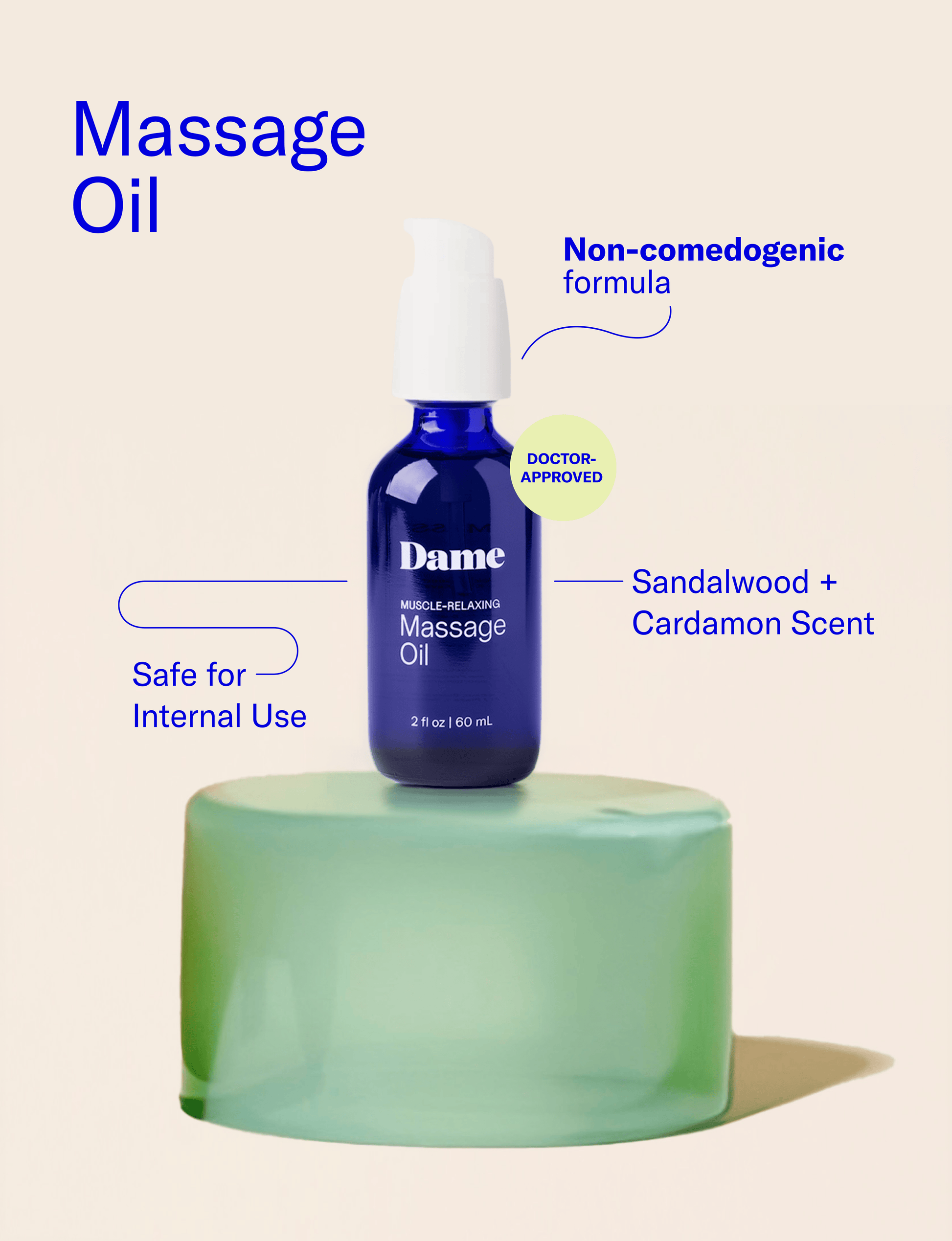 Body-Safe Massage Oil for Sex & Intimacy | Dame Dame Products Body-Safe Massage Oil for Sex & Intimacy | Dame Dame Products