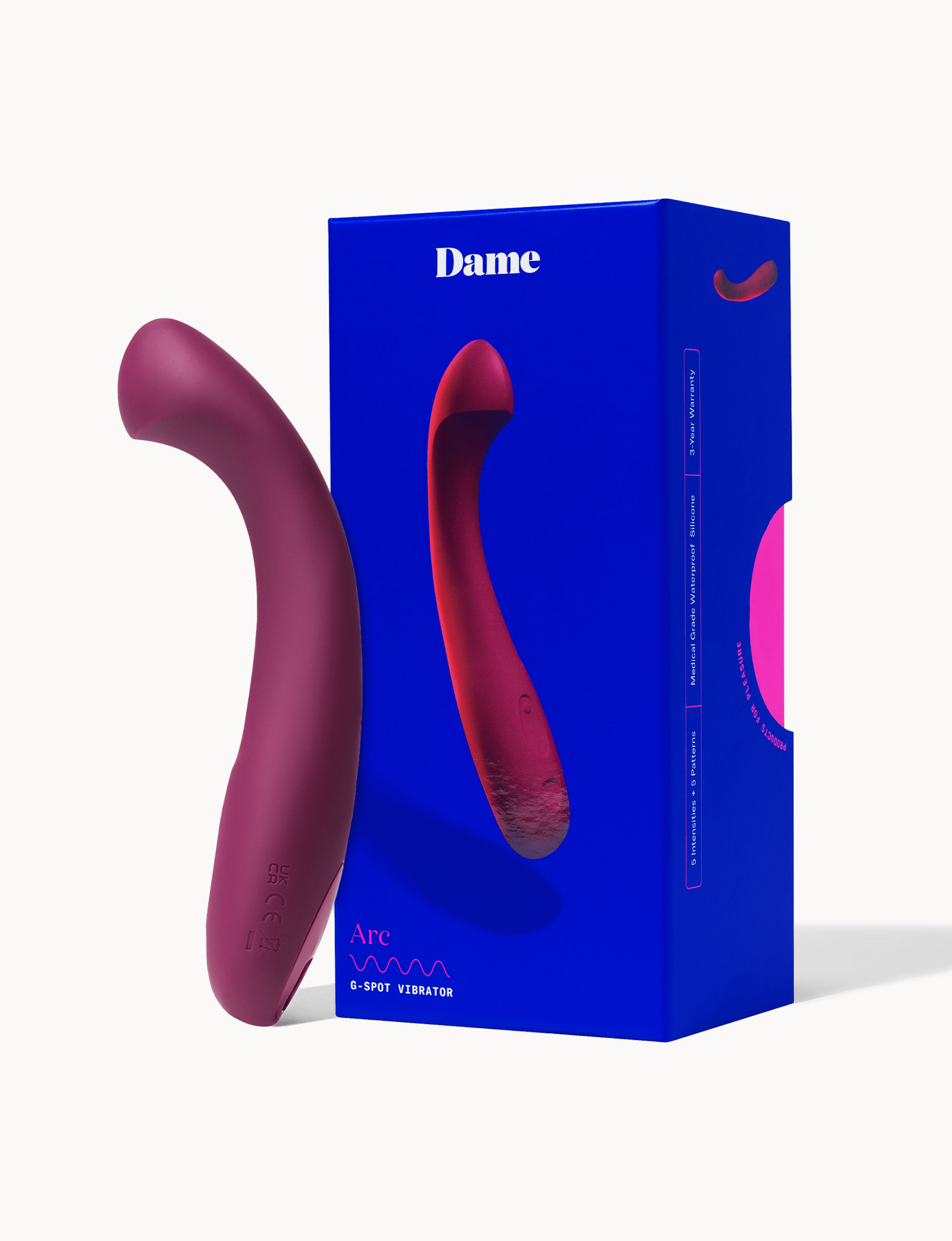 Arc G-Spot Vibrator, Internal and External Vibrator Dame Products Arc G-Spot Vibrator, Internal and External Vibrator Dame Products