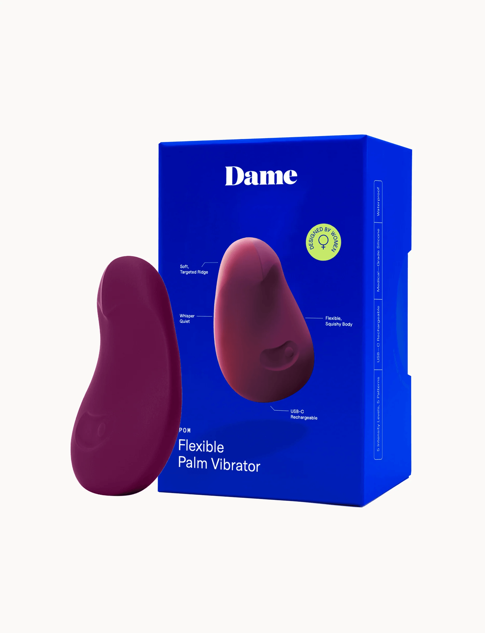 Flexible Palm Vibrator for Comfortable Control | Pom by Dame Dame Products Flexible Palm Vibrator for Comfortable Control | Pom by Dame Dame Products