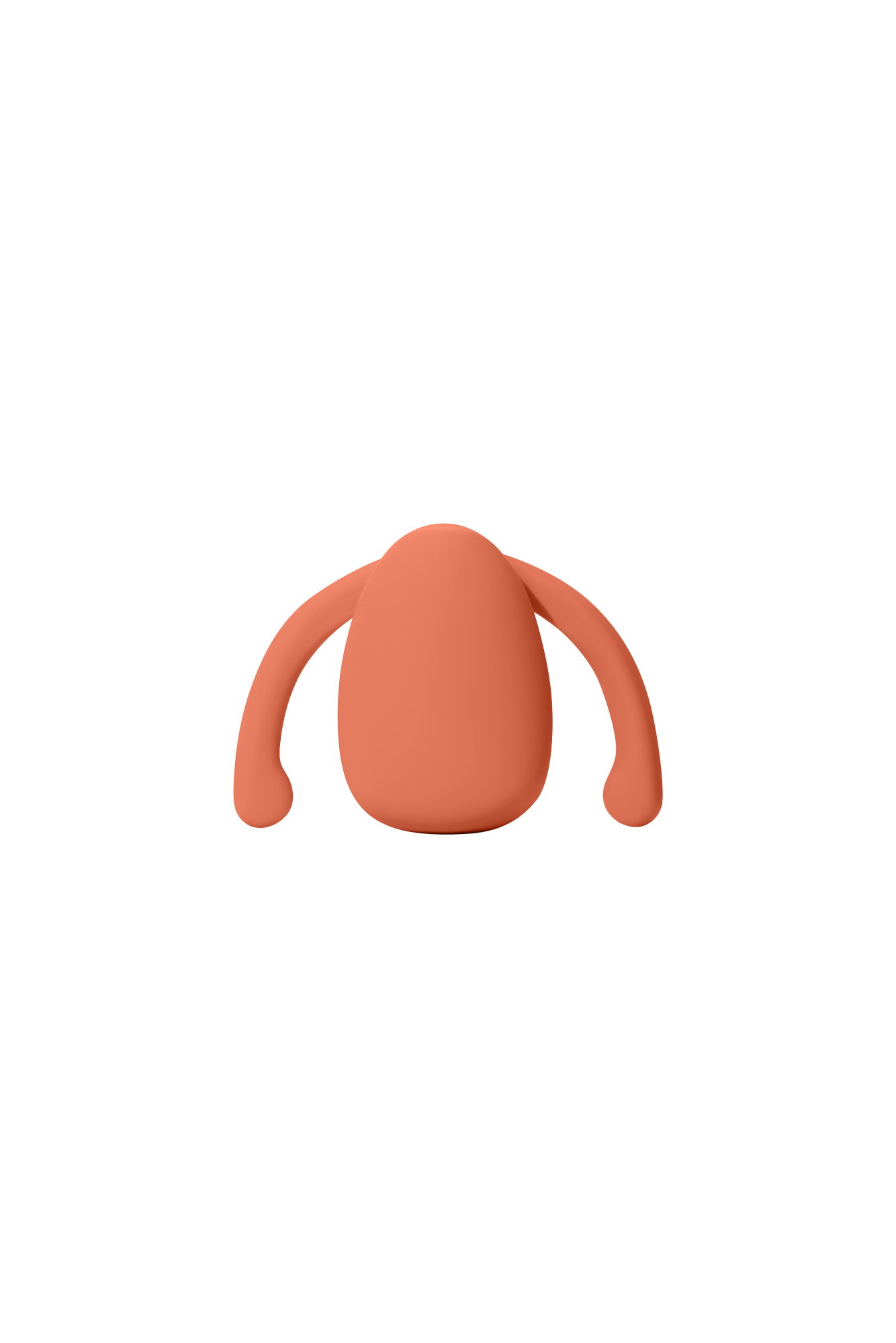 Papaya | Seamless |  Front view of the orange sex toy with flexible wings.