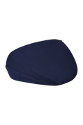 Indigo | Seamless | An indigo-blue pillow, roughly square pyramid shaped, on beige background.