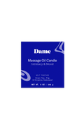 Melt Together | Dame Massage Oil Candle Blue box packaging