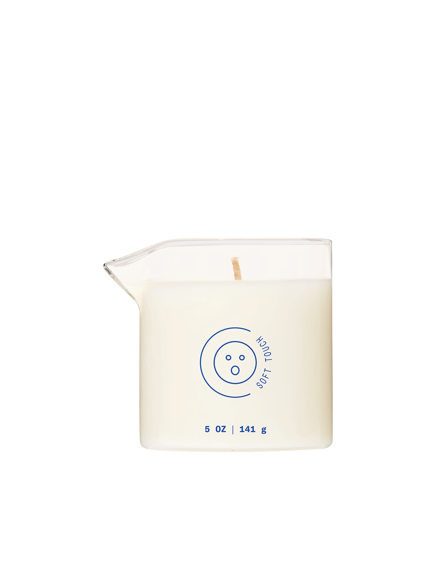 Soft Touch | Dame Massage Oil Candle front side profile